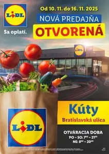 Propagačné noviny LIDL, platné od 2025-11-10 do 2025-11-16.