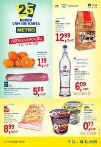 Propagačné noviny METRO, platné od 2025-11-05 do 2025-11-18.