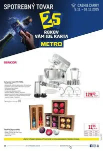 Propagačné noviny METRO, platné od 2025-11-05 do 2025-11-18.