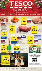 Propagačné noviny TESCO, platné od 2025-11-12 do 2025-11-18.