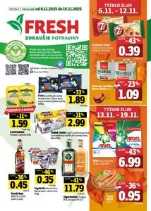 Propagačné noviny FRESH, platné od 2025-11-06 do 2025-11-19.