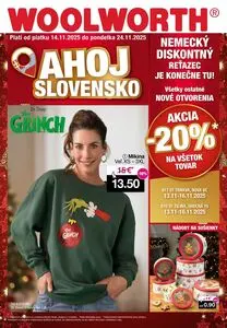 Propagačné noviny WOOLWORTH, platné od 2025-11-14 do 2025-11-24.