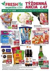Propagačné noviny FRESH, platné od 2025-11-20 do 2025-11-26.