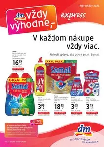 Propagačné noviny dm, platné od 2025-11-15 do 2025-11-30.