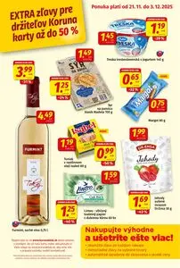 Propagačné noviny KORUNA, platné od 2025-11-21 do 2025-12-03.