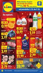Propagačné noviny LIDL, platné od 2025-12-01 do 2025-12-07.