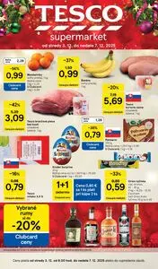 Propagačné noviny TESCO, platné od 2025-12-03 do 2025-12-07.