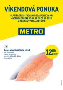 Propagačné noviny METRO, platné od 2025-12-04 do 2025-12-07.