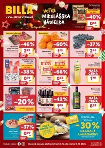 Propagačné noviny BILLA, platné od 2025-12-03 do 2025-12-09.