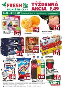 Propagačné noviny FRESH, platné od 2025-12-04 do 2025-12-10.