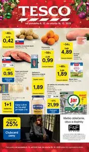 Propagačné noviny TESCO, platné od 2025-12-08 do 2025-12-16.