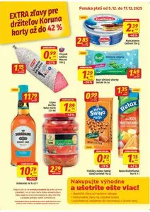 Propagačné noviny KORUNA, platné od 2025-12-05 do 2025-12-17.