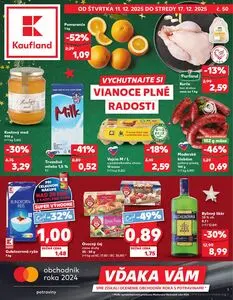 Propagačné noviny Kaufland, platné od 2025-12-11 do 2025-12-17.