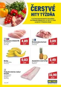 Propagačné noviny METRO, platné od 2025-12-15 do 2025-12-21.