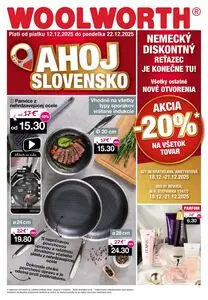 Propagačné noviny WOOLWORTH, platné od 2025-12-12 do 2025-12-22.