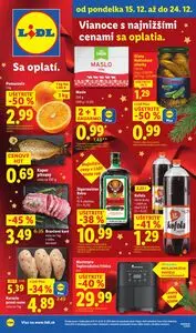 Propagačné noviny LIDL, platné od 2025-12-15 do 2025-12-24.