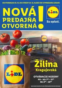 Propagačné noviny LIDL, platné od 2025-12-15 do 2025-12-24.