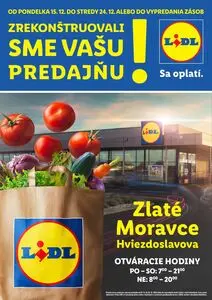 Propagačné noviny LIDL, platné od 2025-12-15 do 2025-12-24.