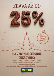 Propagačné noviny METRO, platné od 2025-11-17 do 2025-12-27.