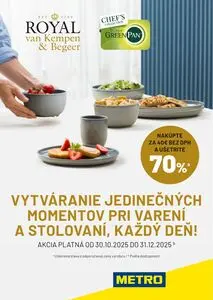 Propagačné noviny METRO, platné od 2025-10-30 do 2025-12-31.