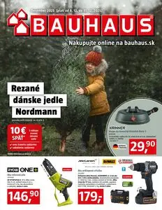 Propagačné noviny BAUHAUS, platné od 2025-12-08 do 2025-12-31.