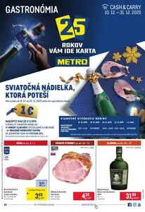 Propagačné noviny METRO, platné od 2025-12-10 do 2025-12-31.
