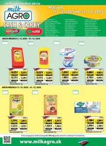 Propagačné noviny milk AGRO, platné od 2025-12-17 do 2025-12-31.