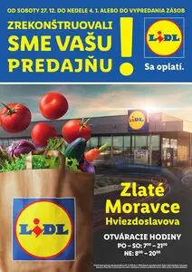 Propagačné noviny LIDL, platné od 2025-12-27 do 2026-01-04.