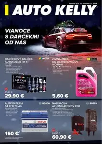 Propagačné noviny AUTO KELLY, platné od 2025-12-02 do 2026-01-05.