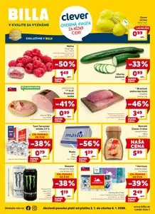 Propagačné noviny BILLA, platné od 2026-01-02 do 2026-01-06.