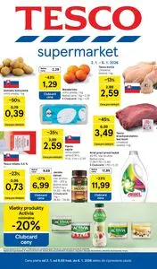 Propagačné noviny TESCO, platné od 2026-01-02 do 2026-01-06.