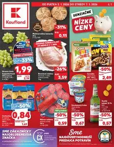 Propagačné noviny Kaufland, platné od 2026-01-02 do 2026-01-07.