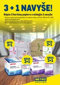 Propagačné noviny METRO, platné od 2025-12-10 do 2026-01-13.