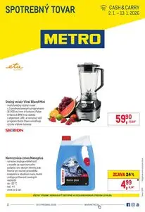 Propagačné noviny METRO, platné od 2026-01-02 do 2026-01-13.