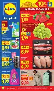 Propagačné noviny LIDL, platné od 2026-01-15 do 2026-01-18.