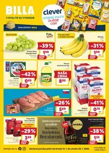 Propagačné noviny BILLA, platné od 2026-01-14 do 2026-01-20.