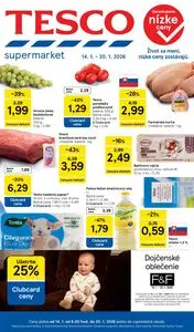 Propagačné noviny TESCO, platné od 2026-01-14 do 2026-01-20.