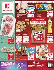 Propagačné noviny Kaufland, platné od 2026-01-15 do 2026-01-21.