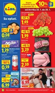 Propagačné noviny LIDL, platné od 2026-01-22 do 2026-01-25.