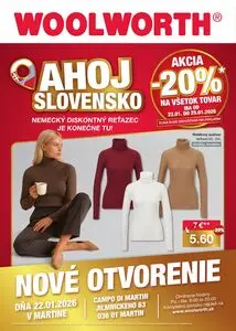 Propagačné noviny WOOLWORTH, platné od 2026-01-22 do 2026-01-25.