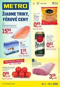 Propagačné noviny METRO, platné od 2026-01-14 do 2026-01-27.