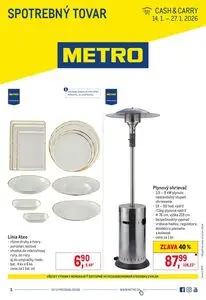 Propagačné noviny METRO, platné od 2026-01-14 do 2026-01-27.