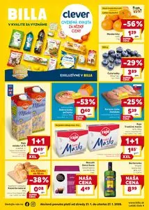 Propagačné noviny BILLA, platné od 2026-01-21 do 2026-01-27.