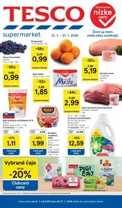 Propagačné noviny TESCO, platné od 2026-01-21 do 2026-01-27.