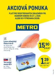 Propagačné noviny METRO, platné od 2026-01-22 do 2026-01-27.