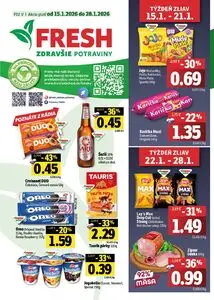 Propagačné noviny FRESH, platné od 2026-01-15 do 2026-01-28.