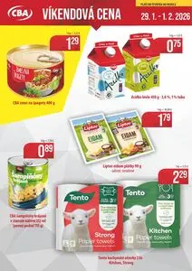 Propagačné noviny CBA KOMFOS, platné od 2026-01-29 do 2026-02-01.