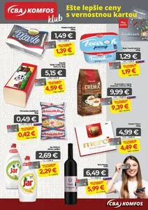 Propagačné noviny CBA KOMFOS, platné od 2026-01-22 do 2026-02-03.