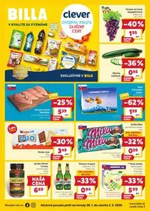 Propagačné noviny BILLA, platné od 2026-01-28 do 2026-02-03.