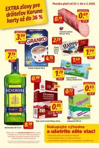 Propagačné noviny KORUNA, platné od 2026-01-23 do 2026-02-04.